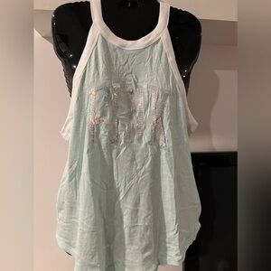 Victoria’s Secret Pink - mint green tank top, size large